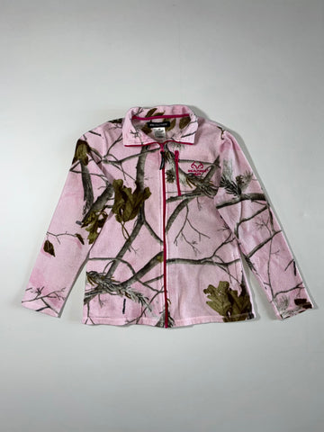 Realtree AP Pink Camo Full Zip Fleece Jacket (S)