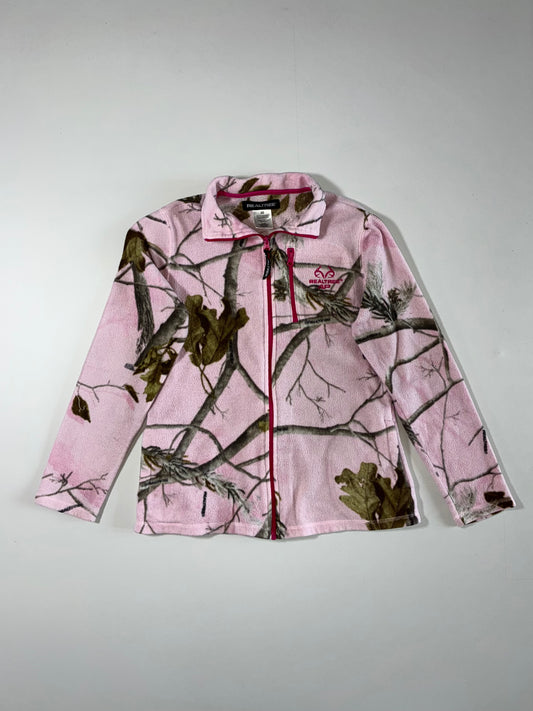 Realtree AP Pink Camo Full Zip Fleece Jacket (S)
