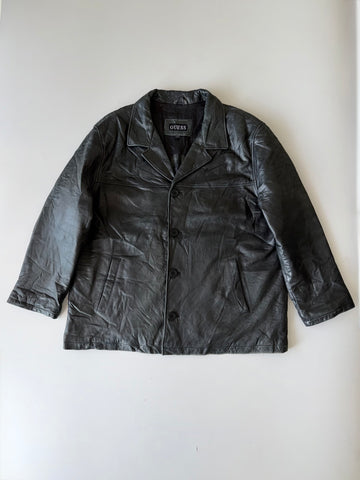 ZGuess Vintage Original Leather Coat (2XL)