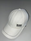 Vintage Hugo Boss White Embroidered Logo Baseball Cap (Adjustable)