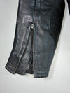 Vintage Black Genuine Leather Moto Biker Jacket Padded  (L)