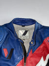 Vintage “V” Leather Two-Piece Racing Suit (Jacket Size : M) (Pant Waist :34 |Length : 39)