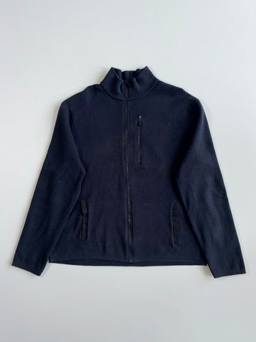 Calvin Klein Waffle-Knit Full-Zip Mock Neck Jacket(XL)