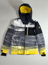 Quiksilver Dryflight 10K Ski Jacket Grey Yellow Mountain Print (L)