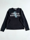MLB Chicago White Sox Black Embroidered Stencil Logo Crewneck Sweatshirt (M)