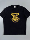Harry Potter | Hogwarts Crest Tee | Black/Gold (XL)