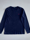 Polo Ralph Lauren Navy Blue Long Sleeve Tee | Red Pony Logo (M)