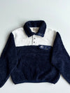 Polo Ralph Lauren | Navy & Cream Sherpa Fleece Snap Pullover | (S)