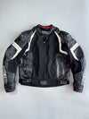 Richa D3O CE Armored 2-in-1 Leather Outer Shell with Removable Textile Inner Liner Moto Jacket (Paded)(XL)
