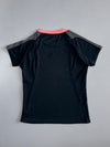 Puma Short Sleeve Colour-Block Performance Tee — Black/Grey/Coral (S)