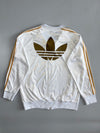 Adidas Originals Vintage 80s Trefoil Track Jacket White & Gold (M)