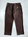 Vintage Carhartt B136 Dark Brown Double Knee Loose Original Fit Carpenter Pants (W:34 |L:42)