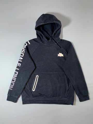 Lonsdale London Charcoal Asymmetric Zip Tech Hoodie (XL)
