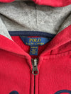 Polo Ralph Lauren Script Logo Raglan Zip Hoodie – Red/Navy (S)