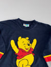 Disney Pooh | Vintage Navy Hockey Stripe Embroidered Sweatshirt | (XL)