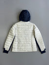 Tommy Hilfiger Packable Lightweight Quilted Two-Tone Hooded Puffer Jacket Cream (S)