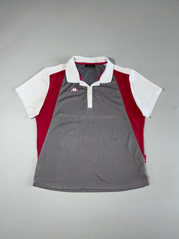 Kappa | Grey Pink Panel Mesh Polo | (XL)