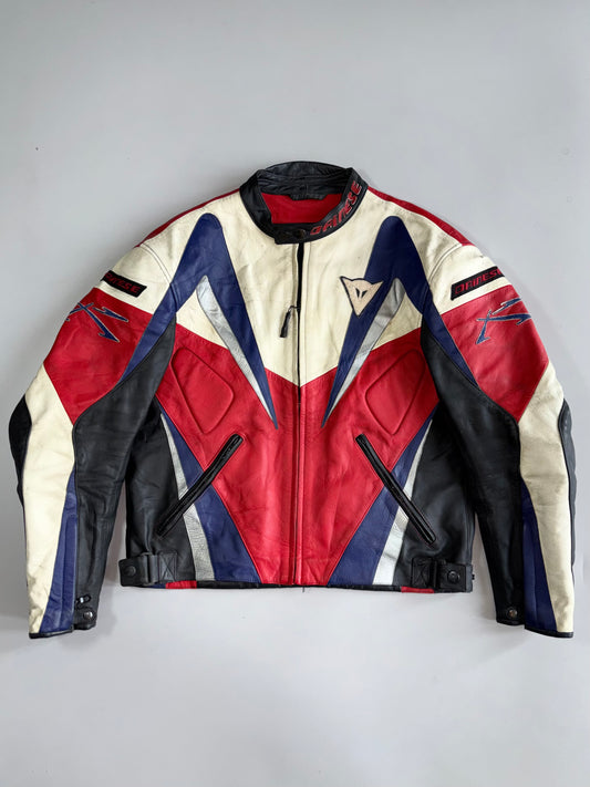 Vintage Dainese Pure Italian Leather Racing Jacket (Paded)(L)