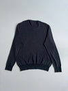 Polo Ralph Lauren Charcoal Black Textured Pima Cotton Crewneck Sweater (XL)