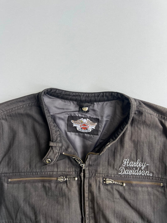 Harley-Davidson “Live to Ride” Winged Bar & Shield Women’s Lace-Up Moto Jacket (XL/2XL)