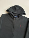 Polo Ralph Lauren Black Zip-Up Hoodie – Red Pony Logo (L)