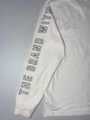 Adidas White “Three Stripes” Long Sleeve Tee (L)