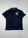 Big Train Osaka Koi & Waves Embroidered Japanese Polo – Navy (L)