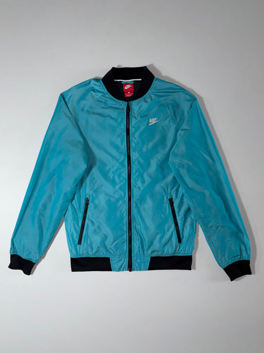 Nike Teal & Black Bomber Style Windbreaker Jacket (S)