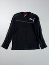 Vintage Puma Big Logo Long Sleeve T-Shirt Black Embroidered Size (L)