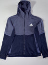 Adidas Navy Colorblock Tech Zip Hoodie –(S)