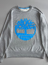 Timberland Vintage Logo Sweatshirt – Grey with Blue Tree Print (XL)