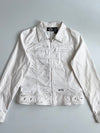 Harley-Davidson Women's Cream Belted Zip-Up Jacket (M)