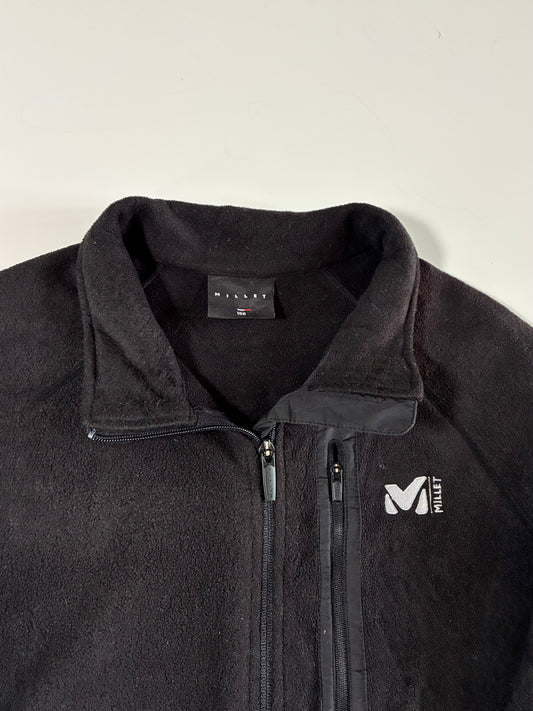 Millet Black Fleece Zip-Up Jacket – Full Sleeve(XL)