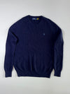 Polo Ralph Lauren Navy Ribbed Crew Neck Sweater – (XL)
