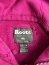 Roots Canada Magenta Full-Zip Hoodie with Felt Applique Logo – (XS)