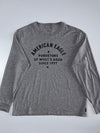 American Eagle | Graphic Print Full
Sleeve T-Shirt | Grey Melange (XL)