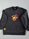 NBA Miami Heat Faded Black Graphic Crewneck Sweatshirt (XL)