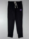 Champion Heritage Logo Black Fleece Jogger Sweatpants (W:35) (L:42)