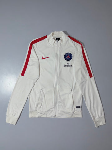 Nike PSG Paris Saint-Germain Fly Emirates Track Jacket – White/Red, (S)