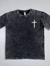 Mineral Wash Cross Graphic Tee – Charcoal (L|/XL)