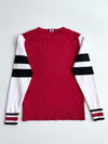Lewis Hamilton x Tommy Hilfiger Red Varsity Knit Sweater (M)