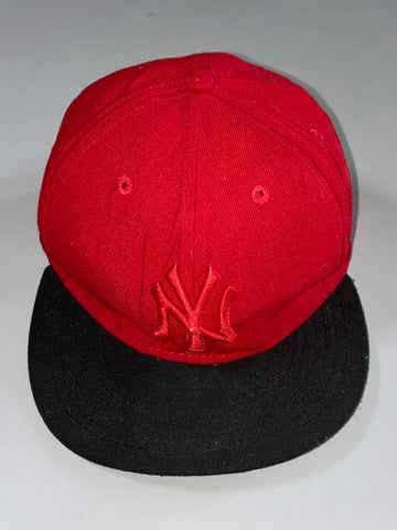 New Era NY Yankees Red/Black Fitted Cap (Adjustable)