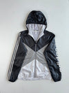 Adidas Neo Black & Grey Colorblock Hooded Windbreaker Jacket(S)