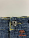 Y2K Japanese Style Distressed Sashiko Stitch Denim Jeans (W:36) (L:43)