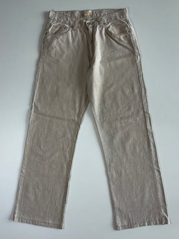 D&G Beige Cross-Hatch Straight Jeans (W:30|L:41)