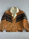 C&A Aztec-Panel Shearling Suede Jacket (2Xl)