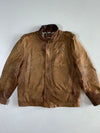Parcours Brown Leather Bomber Jacket (XL/2Xl)