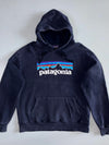 Patagonia P-6 Logo Uprisal Hoodie Navy Blue | 100% Organic Cotton (L)