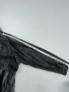 Vintage Mon Lup Black Leather Fur Collar Bomber Jacket (L)