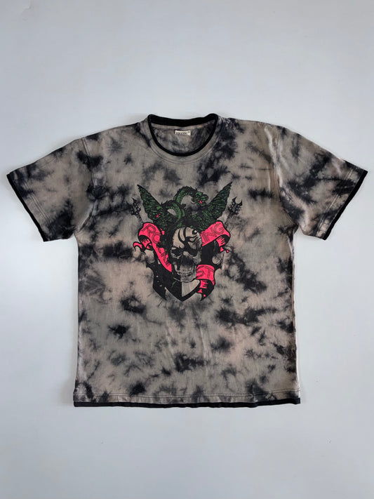 Rock King Skull Dragon Tie-Dye Tee (XL)